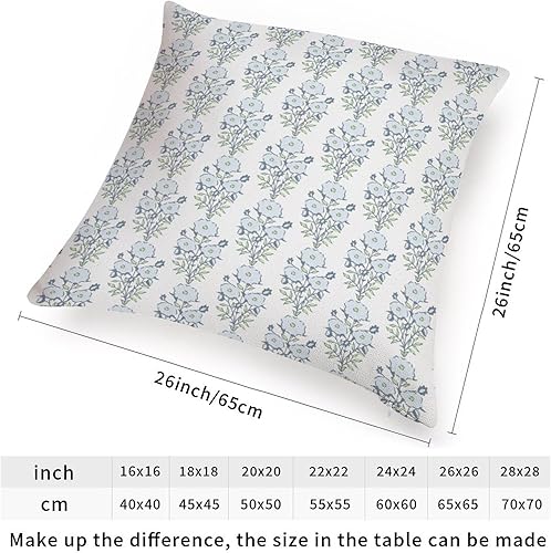 Miniatura 2 de Cojín de chinoiserie oriental con diseño de flores azul cielo claro en monzón, funda de almohada de acuarela chinoiserie con cremallera para