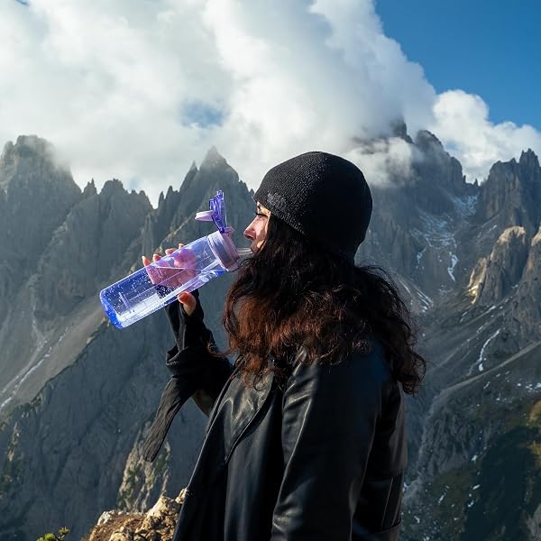 Super Sparrow Gourde avec Paille - TouchSip Bouteille d'eau - 500ml/750ml/1L - Tritan Sans BPA - Idéale pour le Sport, l’École et les Activités en Plein Air - 5