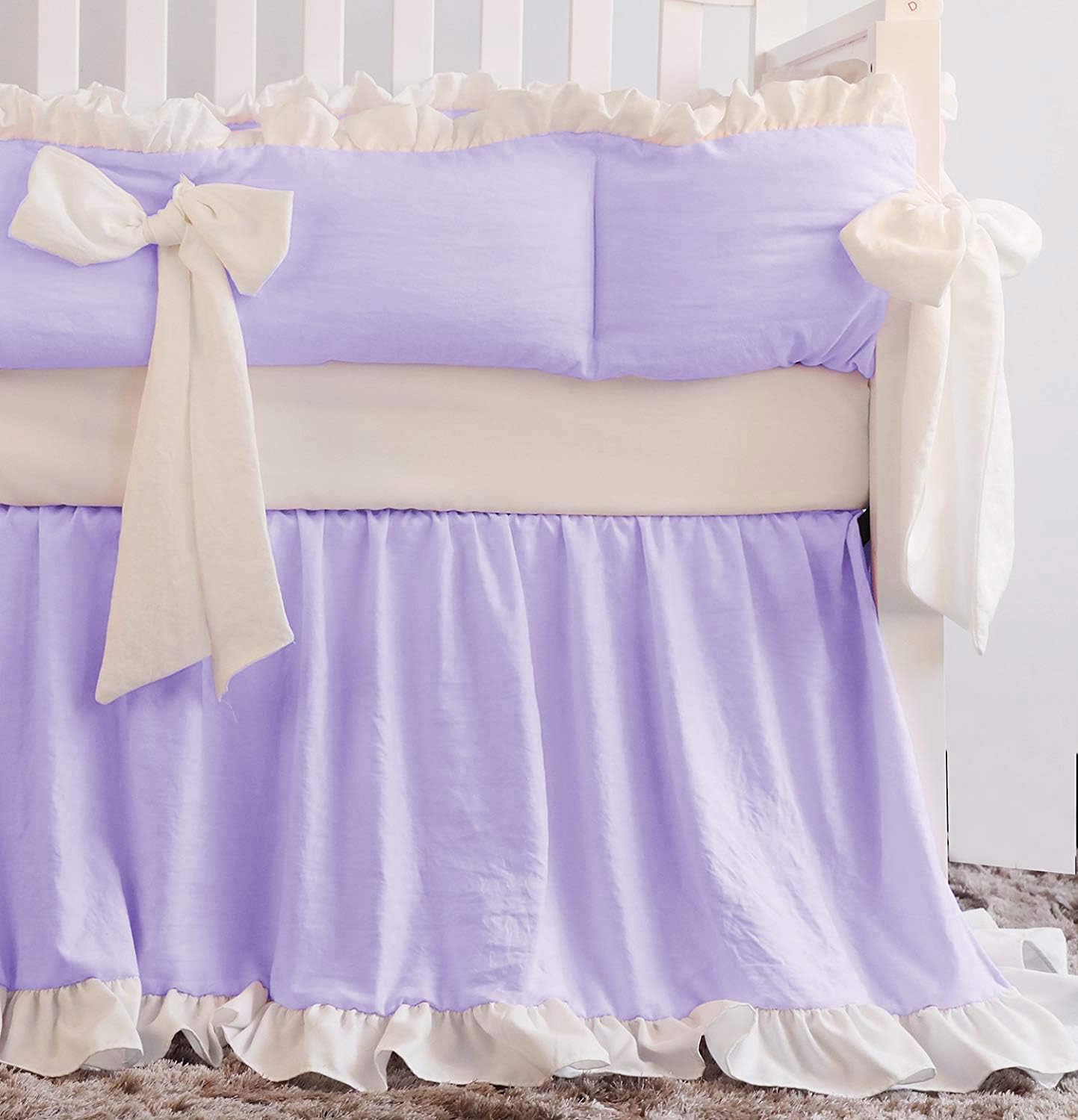 solid purple crib bedding