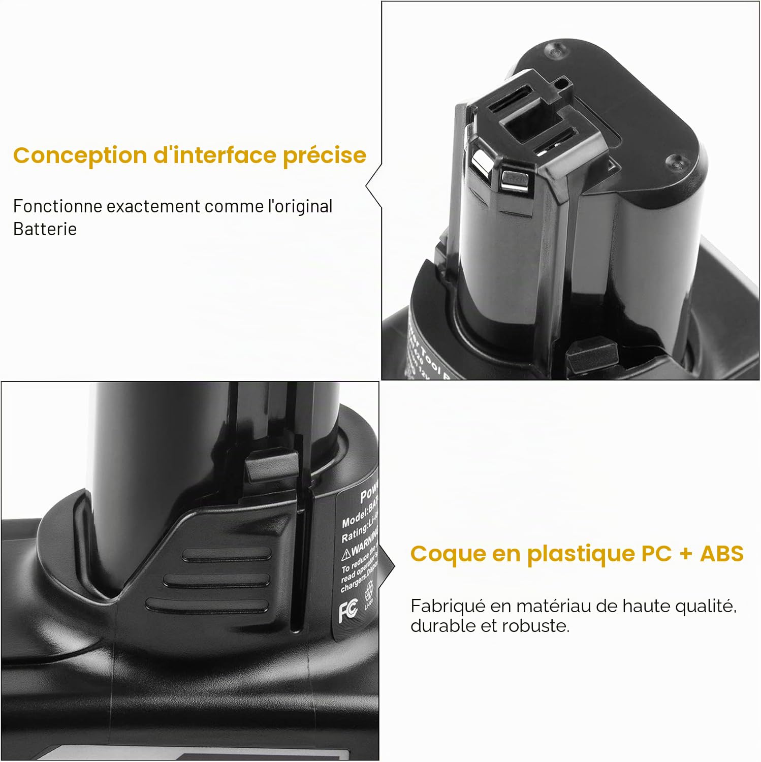12 V 6 A Batterie de Remplacement Li-ION pour Outils Bosch 12 V - Convient pour Batterie BAT411 BAT412 BAT413 BAT415 BAT420 GBA10.8V
