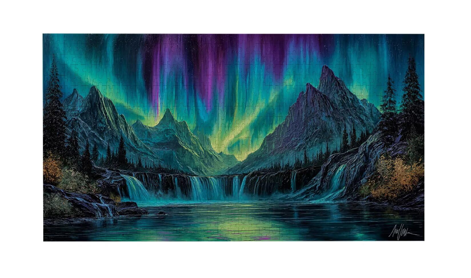 Puzzle de Madera para Adultos 1312 Piezas - Paisaje Aurora, Obra de Arte de Juego de Rompecabezas para Adultos, Puzzle de Impresión de Alta Definición Multicolor, Pasatiempo Creativo Regalo b-539