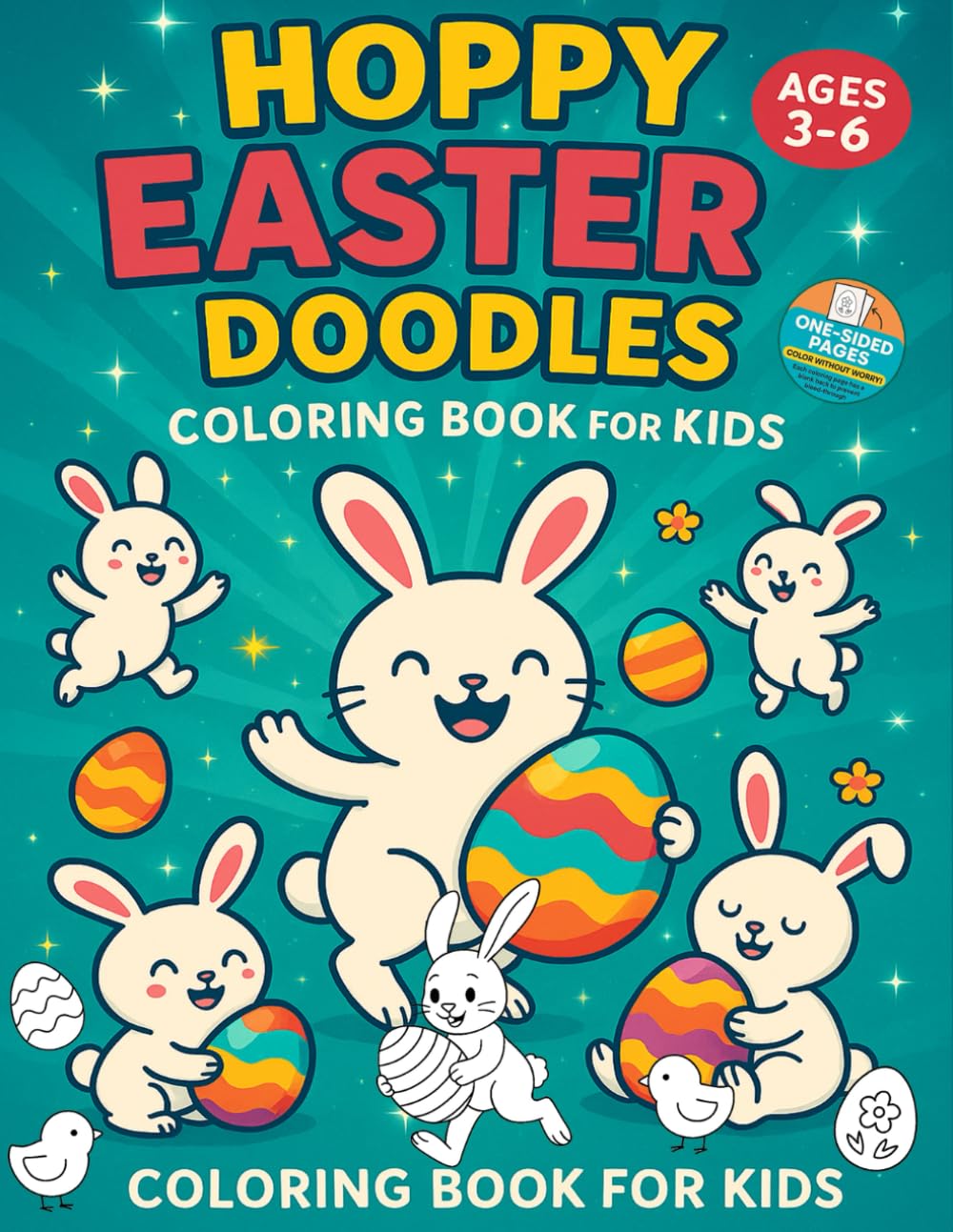 Hoppy Easter Doodles - single-sided pages to prevent bleed-through and make tearing out artwork easy: Hoppy Easter Doodles - A Fun & Educational ... and make tearing out artwork easy