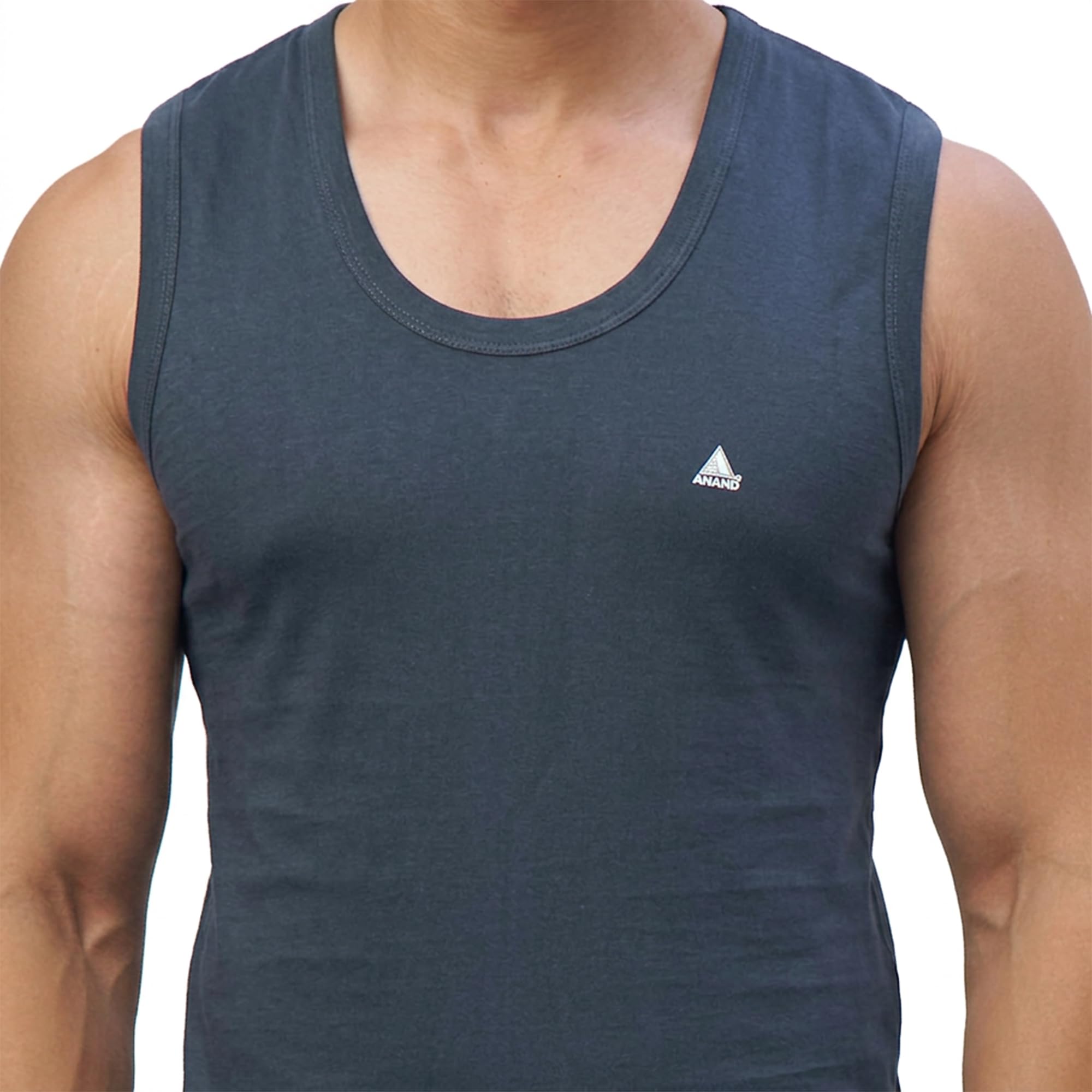anand Frusie Colour Broad Sleeveless Vest – Vibrant Cotton Banian, Wide Armhole Round Neck, Everyday | Frusie-picture-55