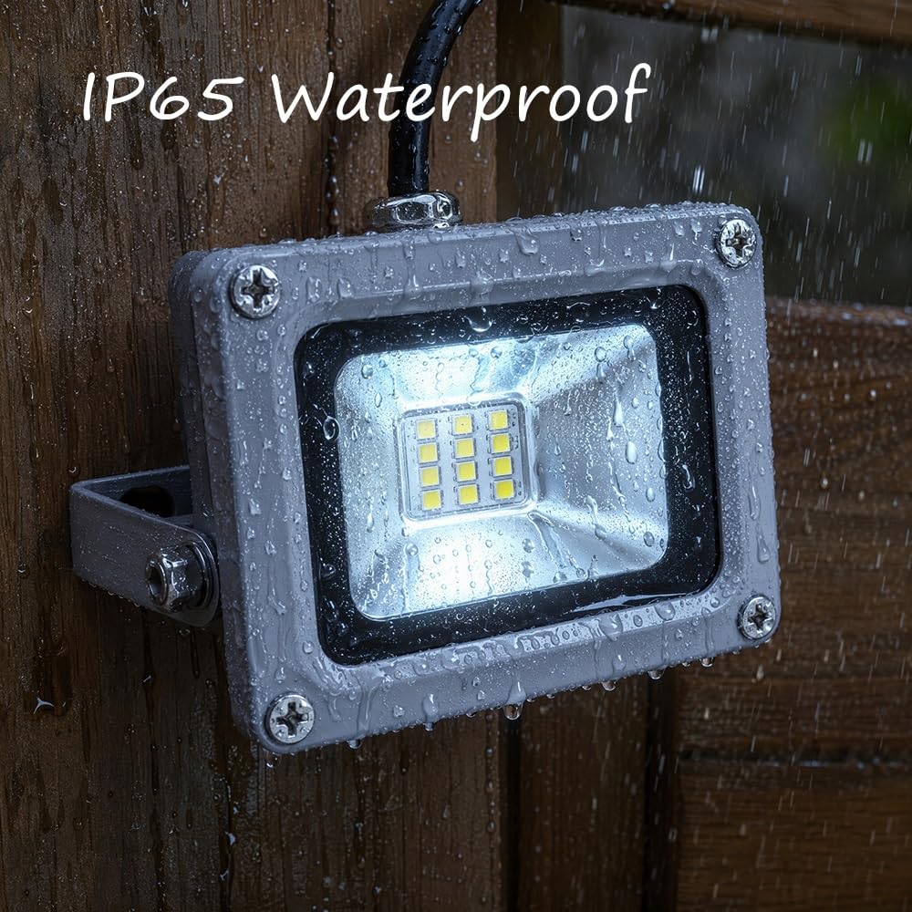 10W IP65 Impermeable Luz Exterior Fachada Casa for Jardín | DC 12-24V 6500K 1000Lm, 87x62x34mm, 120°, for Autocaravana Jardín Solar Aislada(9 Pack)