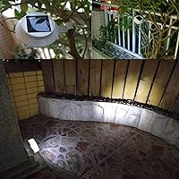 Vista 6 de Luces solares blancas de canalón, luces solares de canalón, luces decorativas para exteriores, impermeables, lámpara de valla LED para iluminación