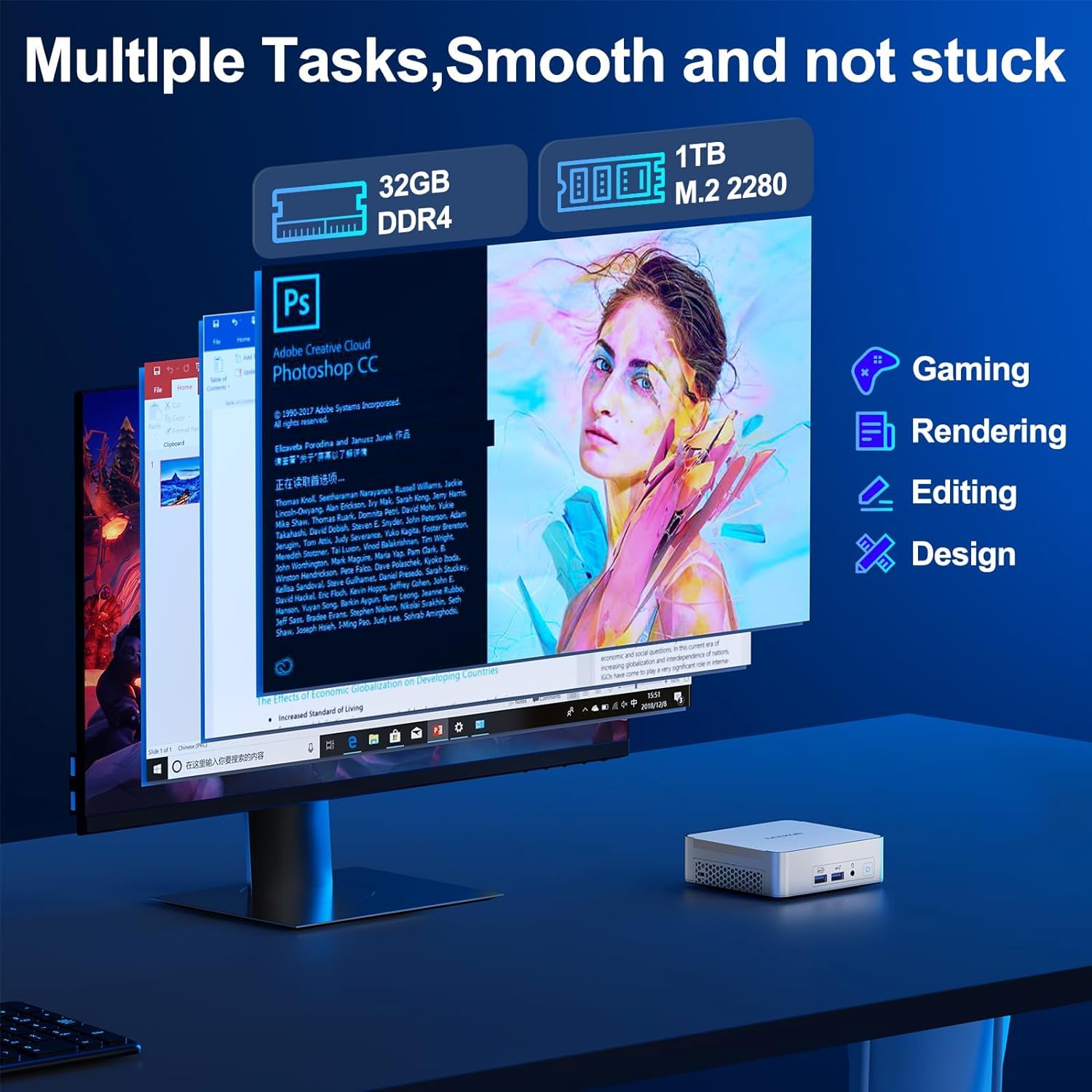 GEEKOM XT12 Pro Mini PC, Intel Core i9-12900H (14C/20T/24MB) 32GB