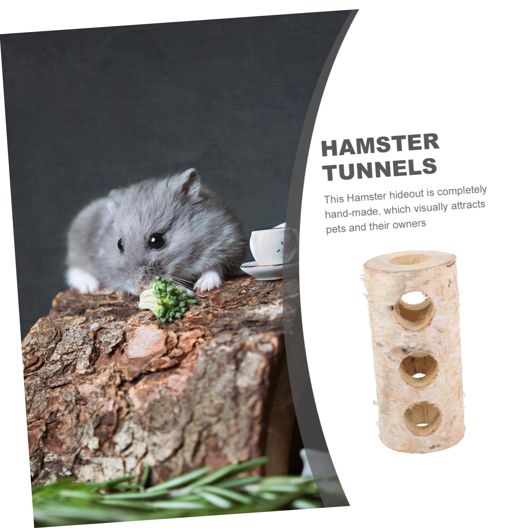 Yardwe Hamstertunnel für Kleine Haustiere Stabiles und Verarbeitetes Hamsterspielzeug als Versteck und Höhle im Käfig Beige