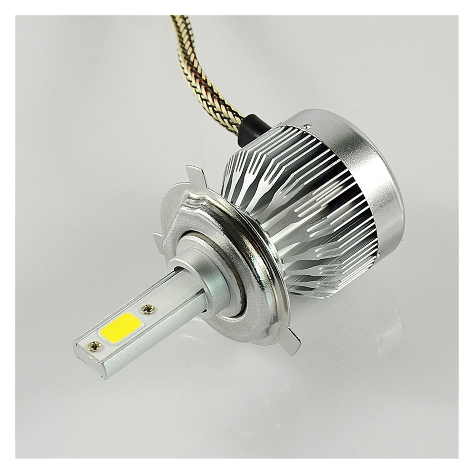 fari a LED 2 PCS LED Auto Automobile Faro Anteriore Fendinebbia fendinebbia Kit di conversione H4 Alta e Bassa Lampadina H/L Alta e Bassa Bulb 6000K 60W 6000LM Lampadina a LED
