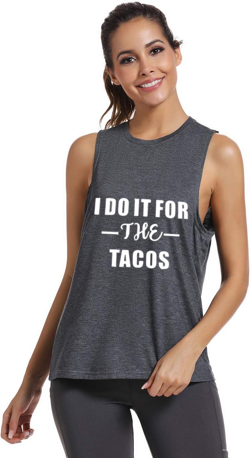 FANNOO Tank Tops for Women-Womens Funny Saying Fitness Workout Racerback Tank Tops Sleeveless Shirts - Image 4