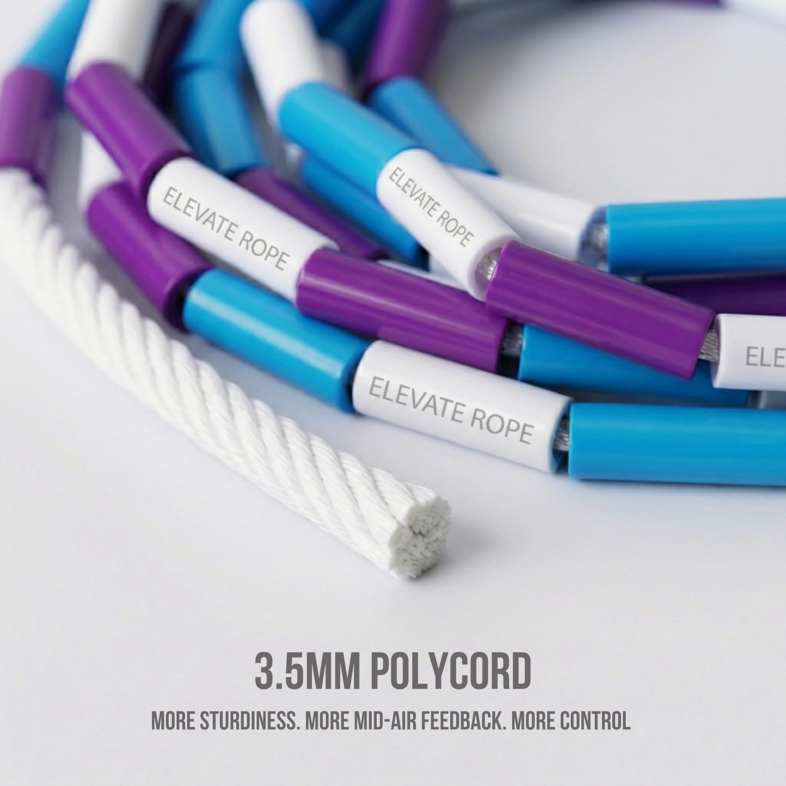 Elevate Rope Corda professionale per saltare con perline - 3 m regolabile, perle di qualità e corda in poliestere - per stili freestyle, cardio e trucchi