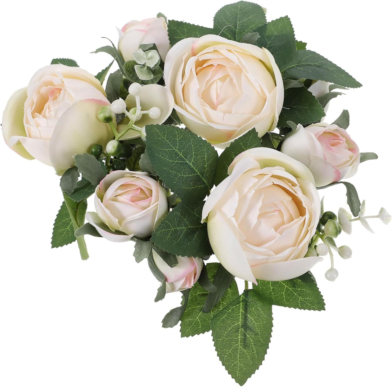 DECHOUS Artificial Rose Candle Ring Wreath Faux Rose Flower Candle Holder for Wedding Valentines Day Party Table Decor Compact Lightweight Realistic Texture Festive Centerpiece