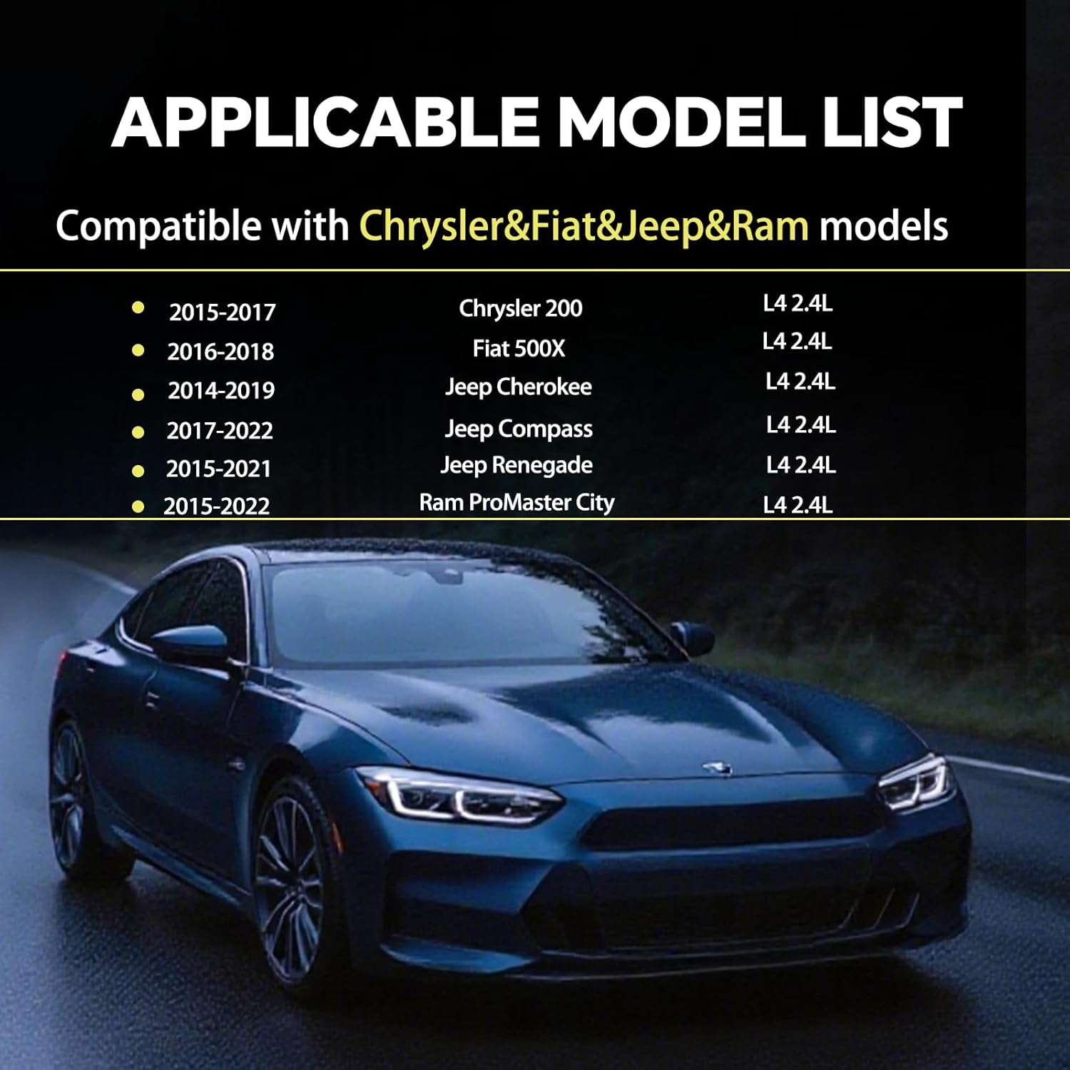 160A High Output Alternator Compatible with 2014-2022 Jeep Cherokee/Compass/Renegade 2.4L,2015-2017 Chrysler 200 2.4L,2015-2022 Ram ProMaster City,2016-2018 Fiat 500X,Replaces#56029624AB