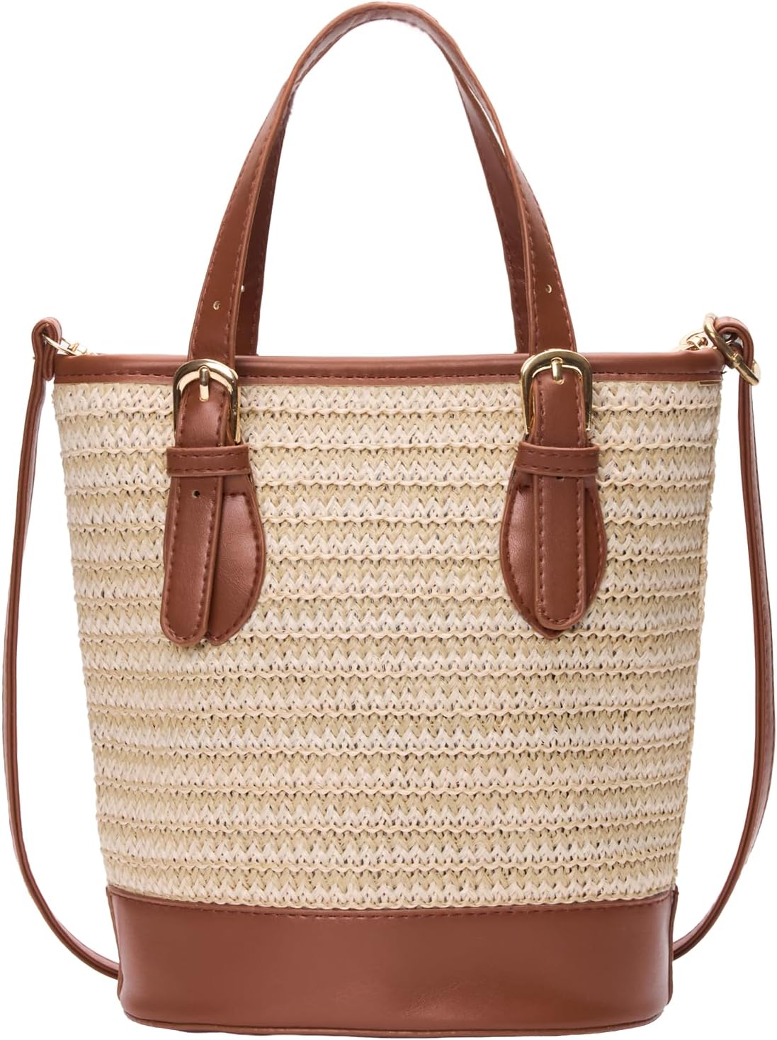 Women's Straw Crossbody Bag - Handwoven Summer Beach Purse with Top Handle, Bohemian Shoulder Tote for Vacation 2026