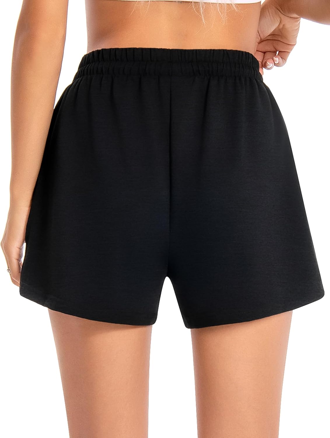 Women's Athletic Shorts with Pockets, 3.7" Sweat Shorts Women, Summer Workout Elastic Running Shorts - Image 2