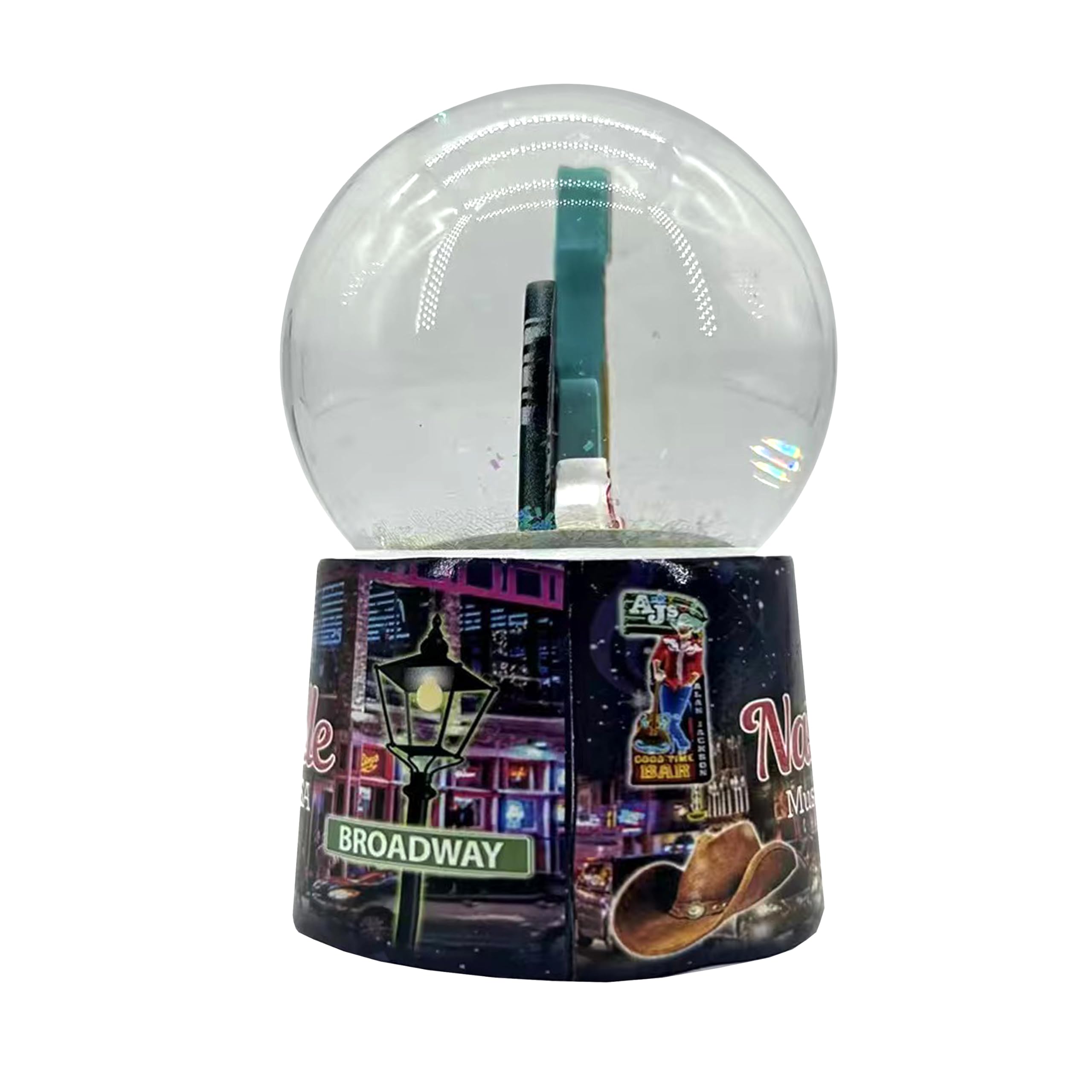 Nashville Snowglobe Featuring Classic Guitar and Signature Record - Mid-South Products