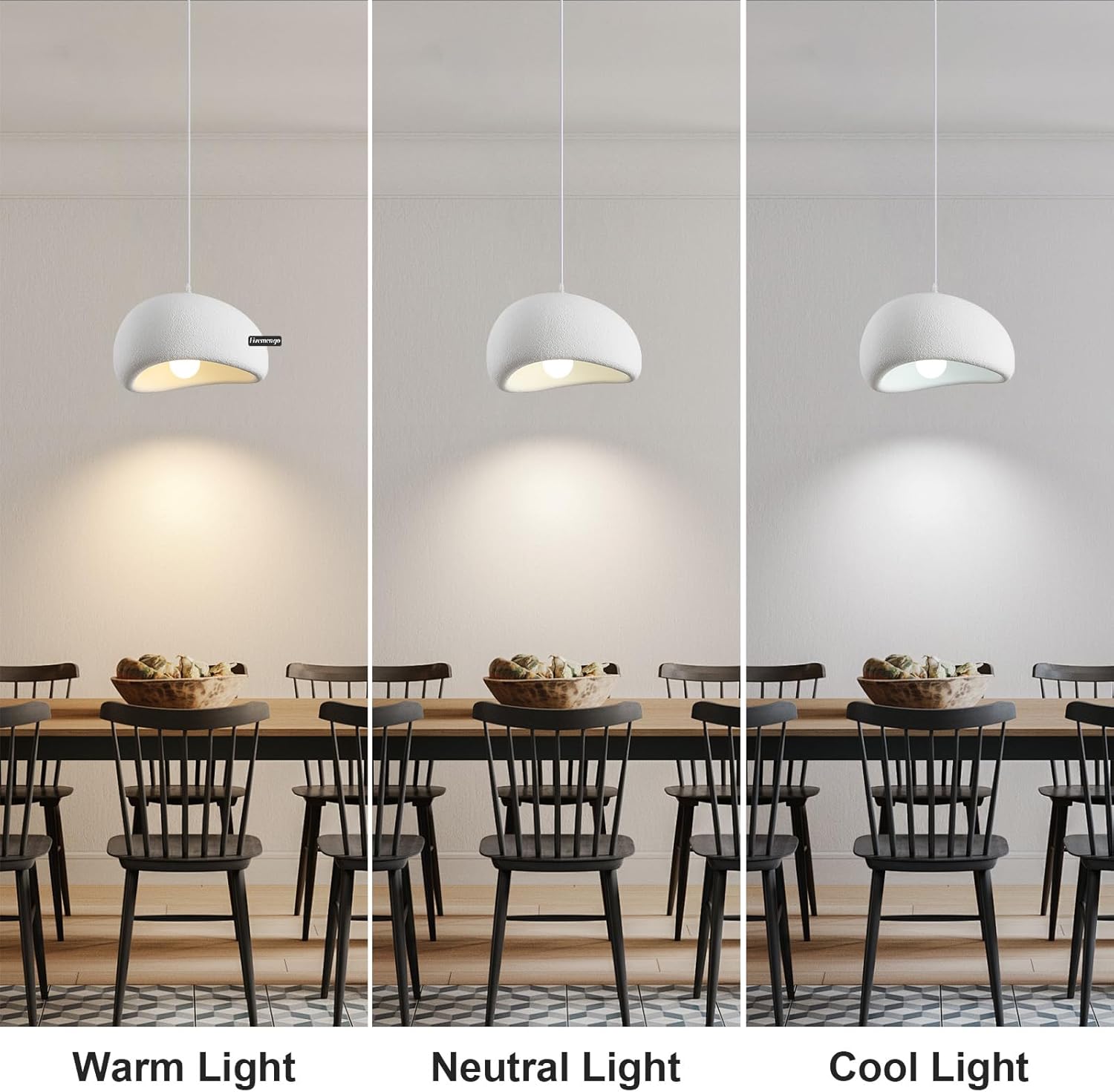 11.8in Plug in Wabi Sabi Pendant Lights with 19.7ft Cord, White Small Hanging Lamp Lighting Fixture Japanese Japandi Chandelier for Dining Living Room Hallway Bedroom Restaurant 1 Pack