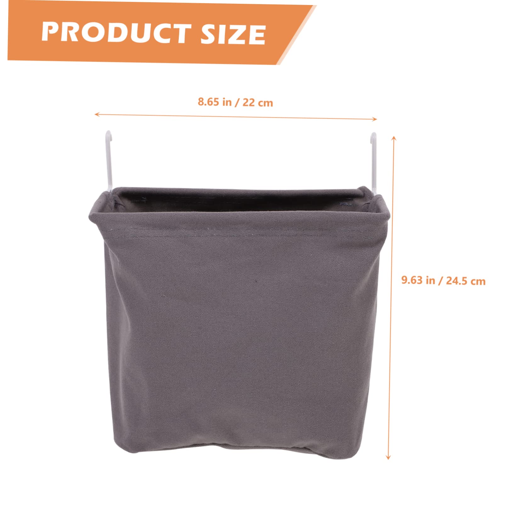 Amosfun 2 Pezzi borsa di stoffa piolo contenitore cesto porta oggetti da appendere tavola con picchetti organizzazione dei cestini cestino montato a parete Acciaio inossidabile