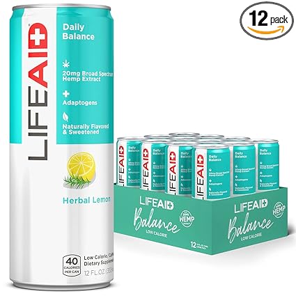 Amazon Com Lifeaid Hemp Blend Find Your Bliss Adaptogens Balance Mind Body No Artificial Flavors No Sweeteners No Sodium Caffeine Free 12 Oz Cans Pack Of 12 Grocery Gourmet Food