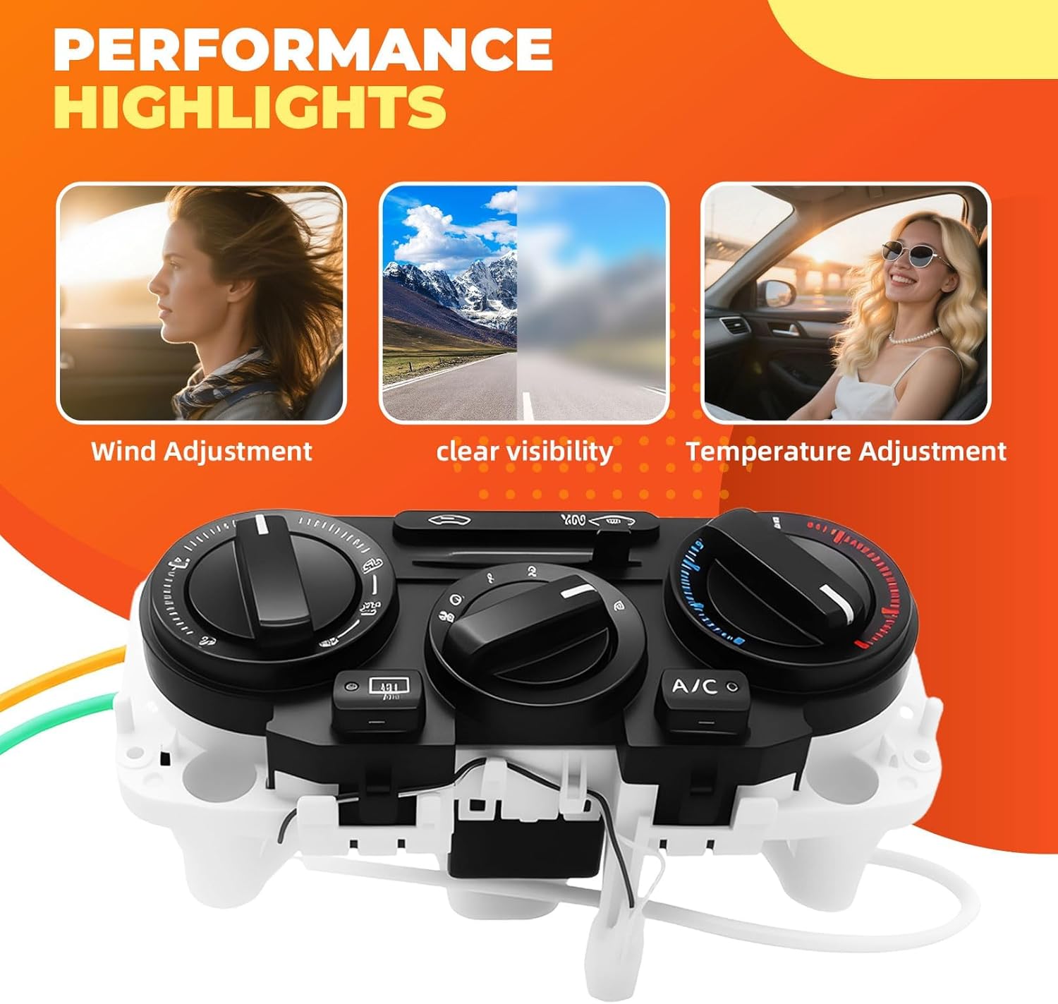 599-216 A/C HVAC Climate Control Module Panel Assembly Compatible with Versa 2007-2011 Temperature Conditioning Switch Replace 27510EL00A 27510EL02A