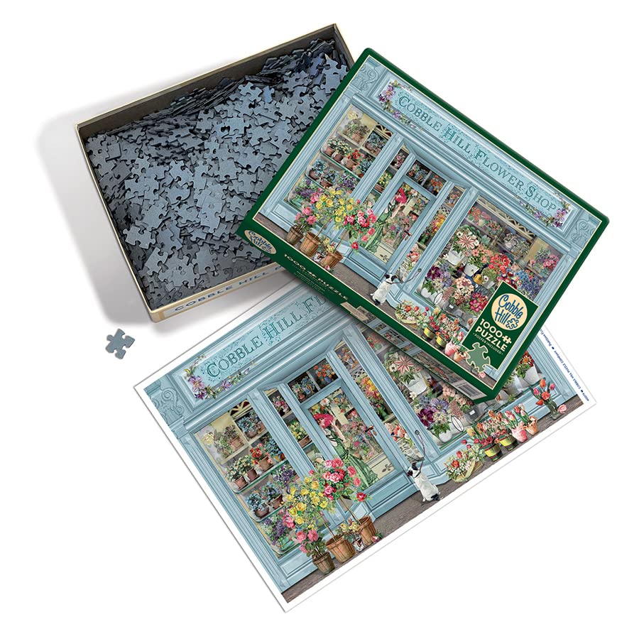 Cobble Hill 1000 Piece Puzzle - Parisian Flowers - Sample Poster Included, 1000 pieces, 26.6" x 19.25" - Image 2