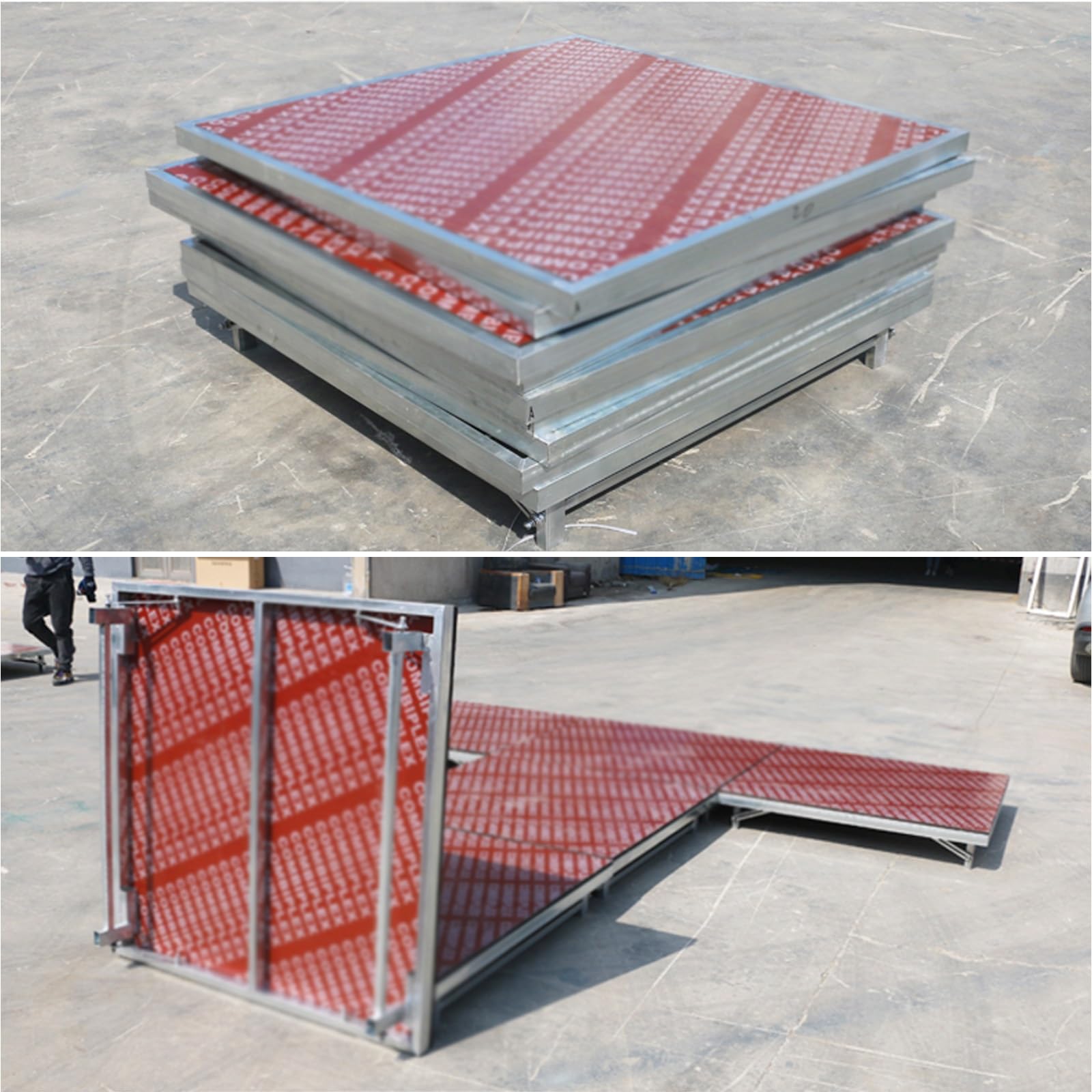 Palco rialzato pieghevole e portatile, robusto e pieghevole, ideale per eventi, spettacoli, scuole, matrimoni e mostre(100x128x40cm/39.4x50.4x15.7in)