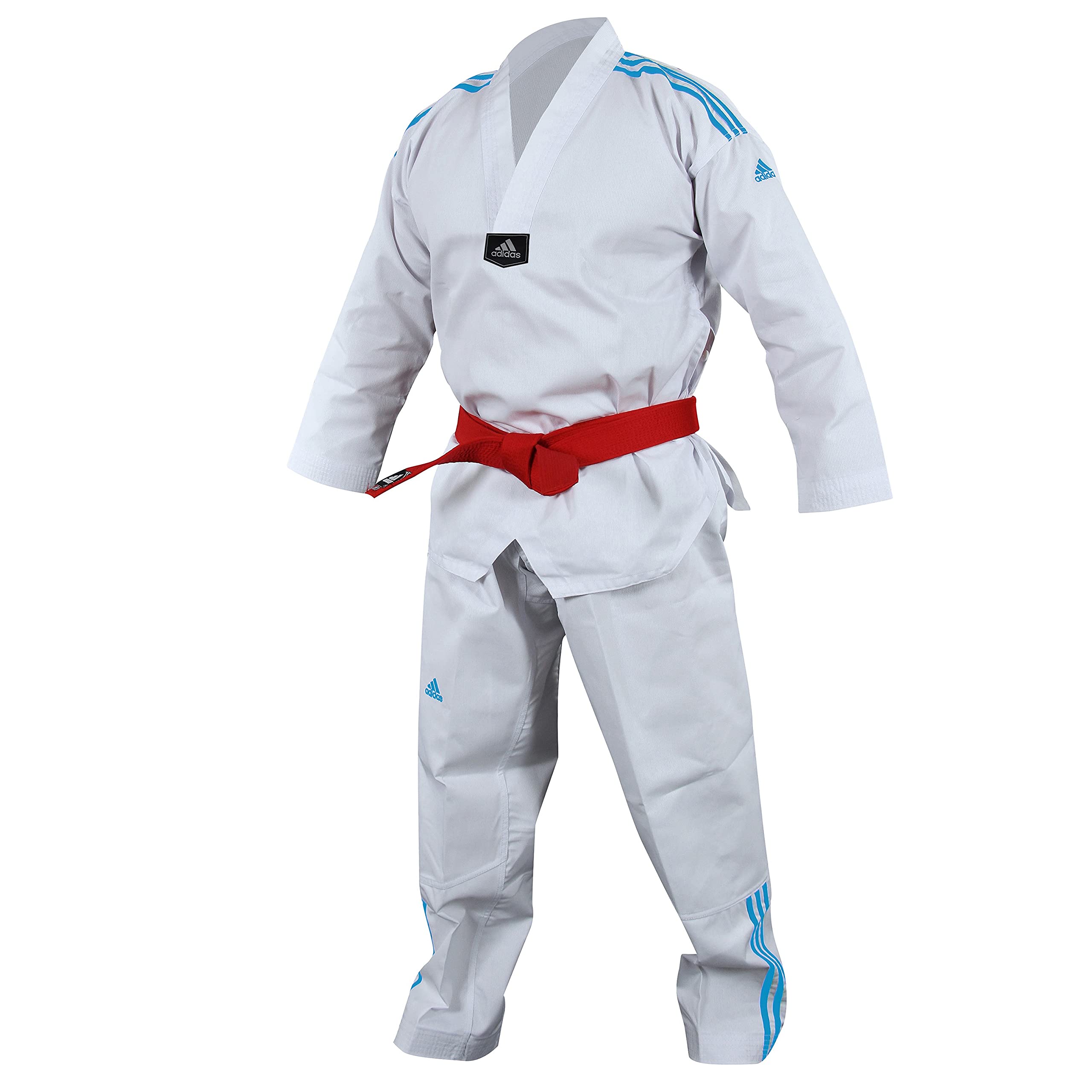 adidasAdi Club Taekwondo Dobok, 190 cm Size, White/Black