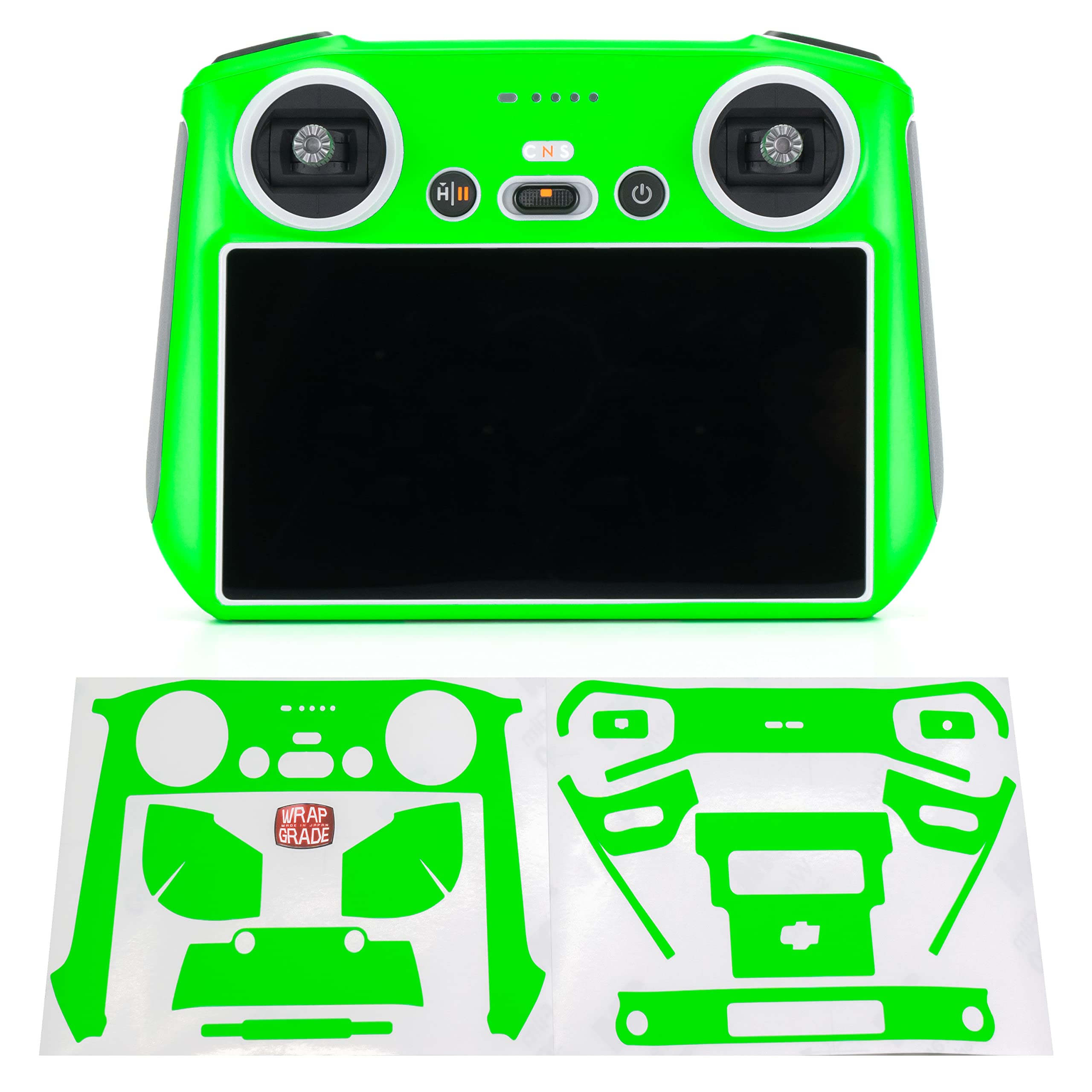 WRAPGRADE Skin Stickers compatible with DJI RC (NEON GREEN)