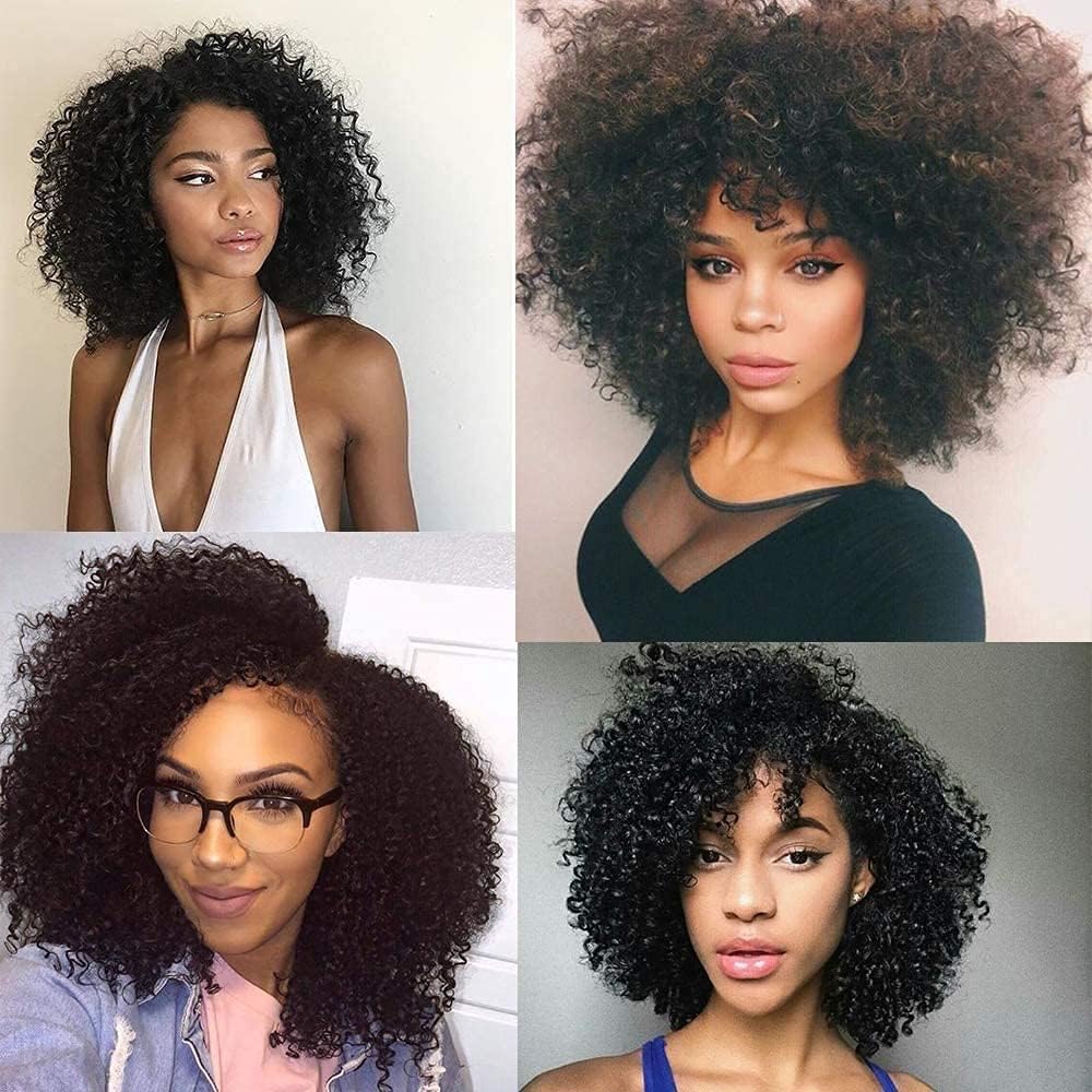 18 Zoll 8A Remi Human Hair Clip in Extensions 8Pcs/Set Afro Kinky Curly Double Wefts für Schwarze Frauen Natürliche Farbe 120 Gramm/Set
