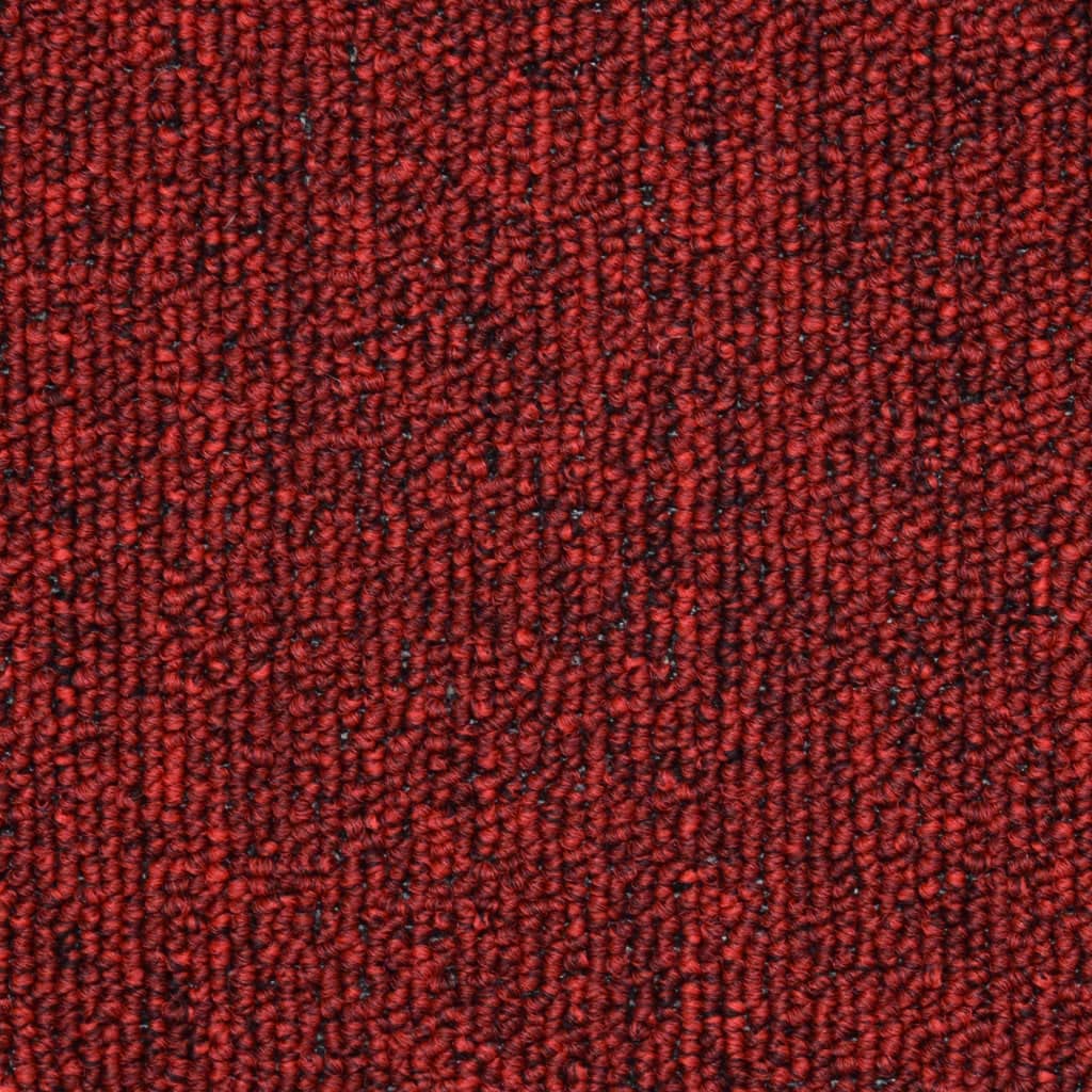 homiuse 15 STK. Treppenmatten Bordeauxrot 65x24x4 cm Treppenstufen Matten Modern Stufenteppich Treppenstufen Antirutsch Treppenstufen Schutz Stufenmatten Innen Komfortabel Langlebig Leicht Reinigen