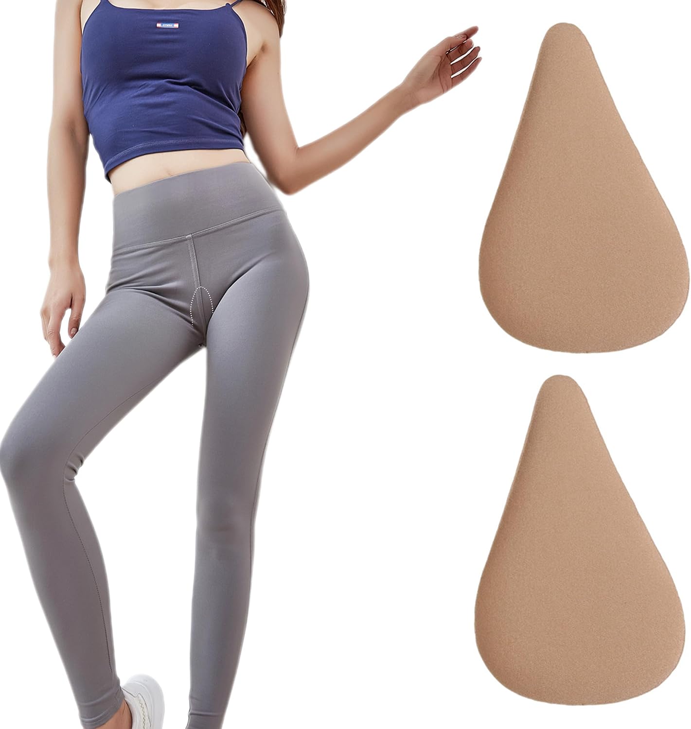 Cameltoe wkładka Slip Slip Concealer Samoprzylepna silikonowa ochrona, niewidoczna, wielokrotnego użytku, do kostiumu kąpielowego, rajstop, spodni do jogi, bikini