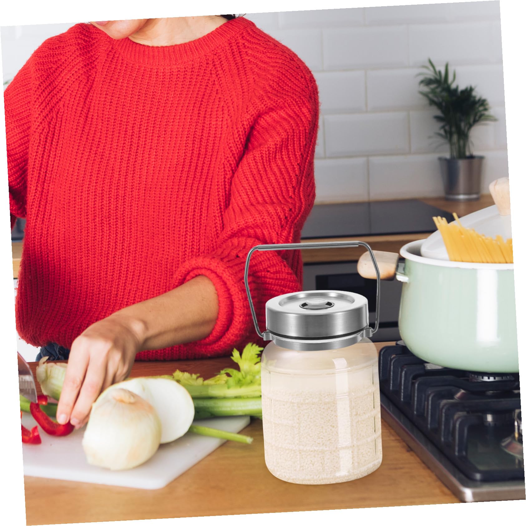 słoiki na przyprawy z pokrywkami słoik do przechowywania żywności hermetyczny pojemnik do przechowywania żywności pojemniki szklane Transparent