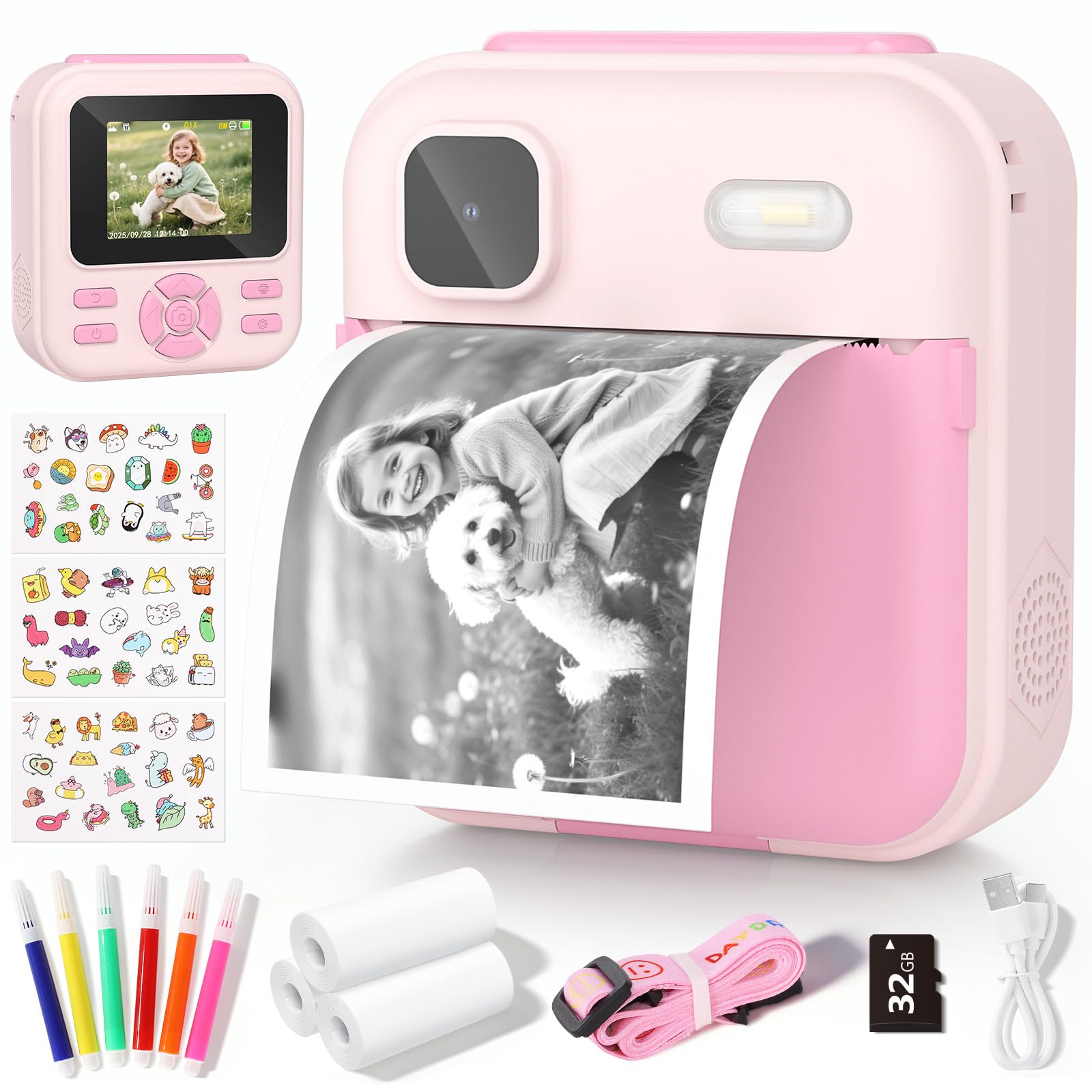 YOHOOLYO Kids Instant Print Camera PC02 in pink
