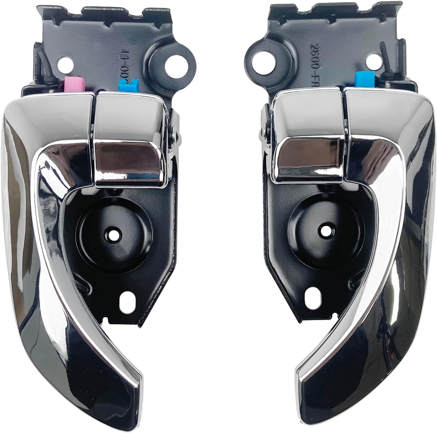 Cheriezing Inside Interior Door Handle Compatible with Hyundai 2001-2006 Santa Fe, Front Left Driver & Front Right Passenger Side, 1 Pair