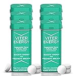 Viter Energy 40mg Caffeine Mints - Sugar Free, B Vitamins, Vegan, Boosts Fast Energized Alert Focus, Caffeinated Nootropic Supplement Pills (Peppermint Flavor, 20pcs, 6 Pack, 120pcs Total)
