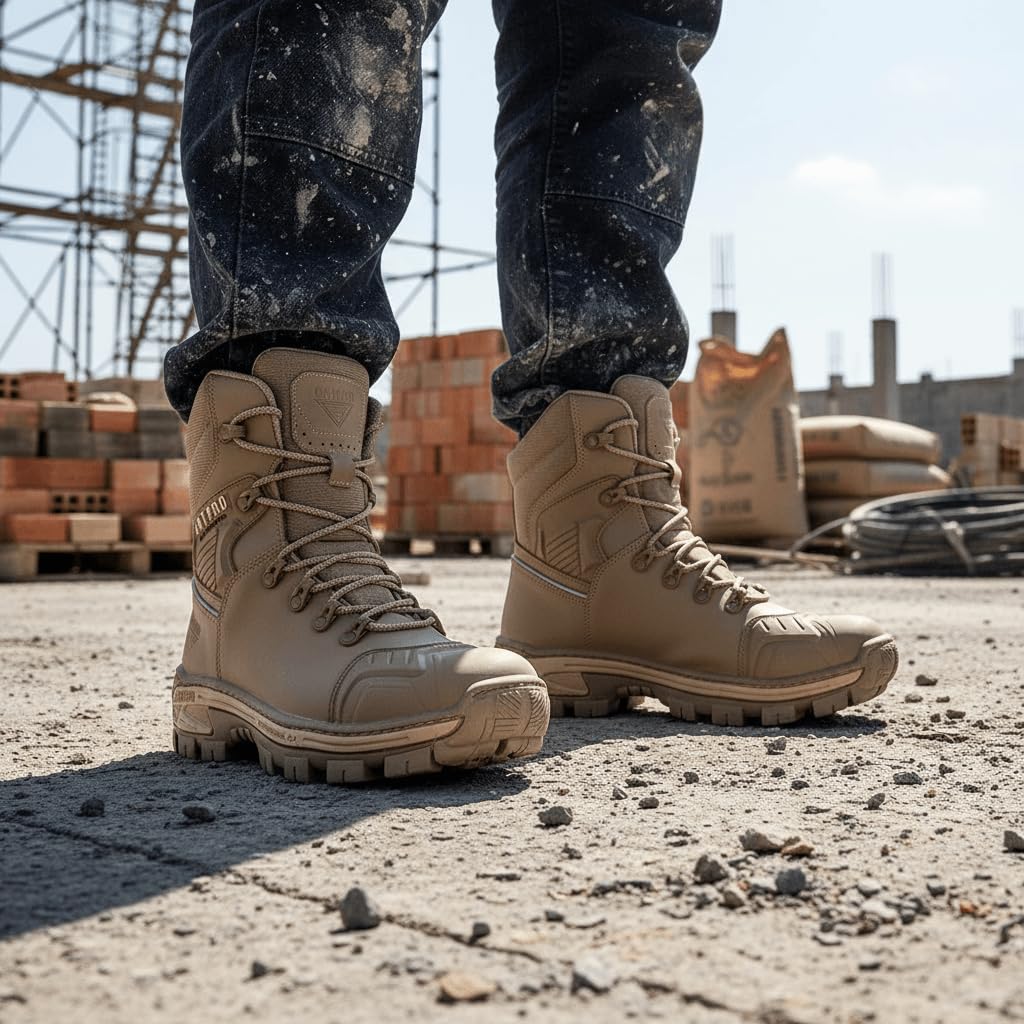 Bota Masculino Em Couro Para Trabalho EPI Coturno Resistente e C.A em promoção! Veja a oferta e mais achadinhos de Botas & Coturnos Masculinos 3 Hoje é o melhor dia para comprar Bota Masculino Em Couro Para Trabalho EPI Coturno Resistente e C.A com aquele preço maroto! Promoção! Aproveite a oferta! 3