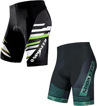 sponeed Pantaloncini da ciclismo da uomo Imbottiti per bicicletta
