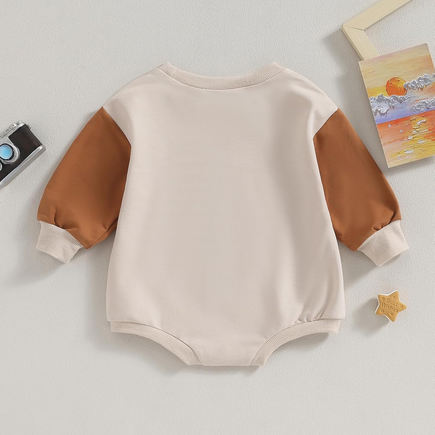 Infant Baby Girl Sweatshirt Romper Letter Print Long Sleeve Oversized Bubble Sweater Onesie Fall Winter Clothes
