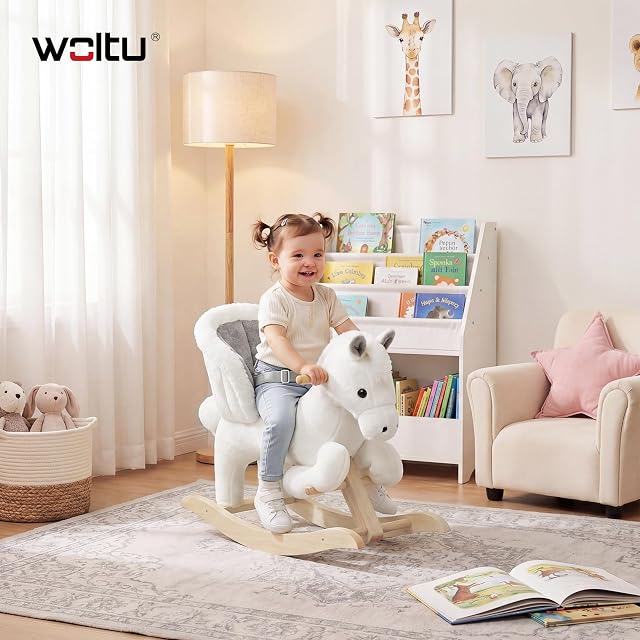 Foto 2 de 8 de WOLTU Caballito Balancín para Bebés, Caballo Mecedora Infantil
