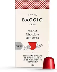 Baggio Café Cápsulas De Café Aroma Chocolate Com Avelã Compatível Com Nespresso Contém 10 Cápsulas