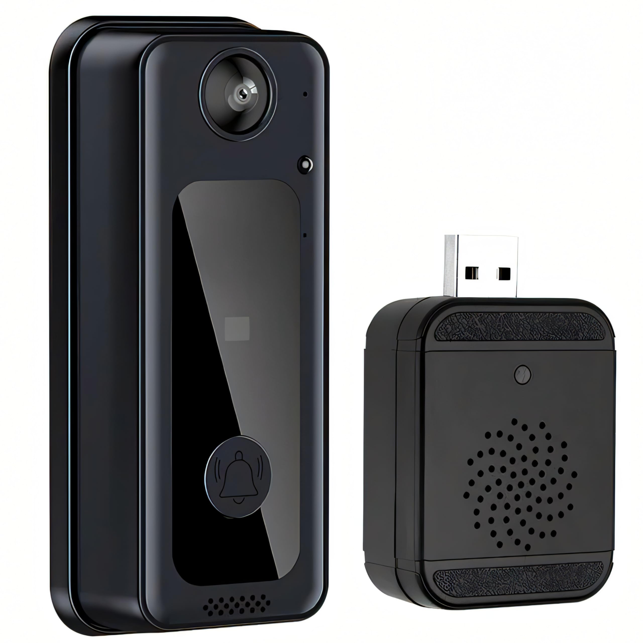 Sgm M3 Wireless Doorbell, Wifi Door Bell With Camera, Connected With External Surveillance Camera, Smart Application Control, Wifi Camera, Video Recording, Android And Iphone Smartphone Connection