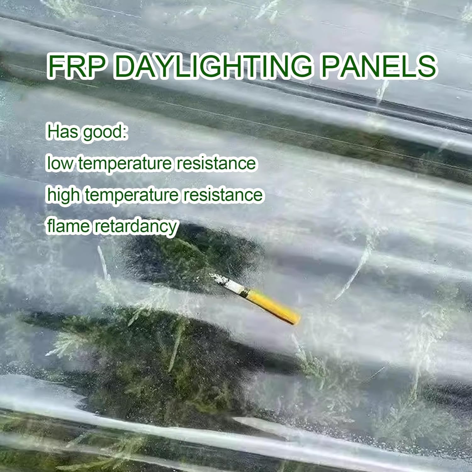 Polycarbonate Roofing Panel，FRP Daylighting Panels，Clear Corrugated Roofing panels Sheets， Greenhouses (Patio, Lawn & Garden),Siding Building Material, Roof Flashings(12pcs,0.9*0.9M/35*35IN_1.5MM)