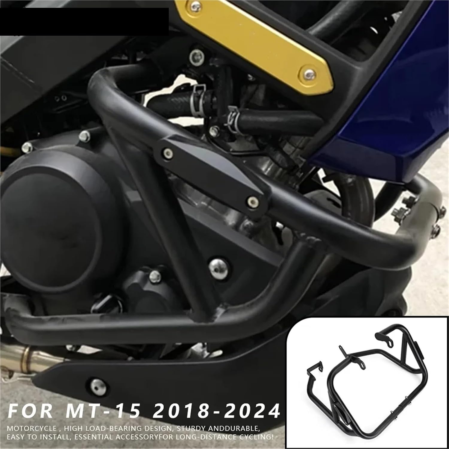 for Yamaha MT-15 2018-2024 Motorcycle Upper Crash Bar Engine Guard Frame Protector