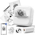 Mini Sticker Printer - AI Smart APP Thermal Sticker Maker Bluetooth Print Pod Inkless Pocket Printer Portable Photo Printer for Study Notes, DIY Creation, Memories, to-do List, Gift, Receipt