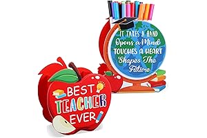 Pasimy Teacher Appreciation Gifts Wooden Teacher Pencil Holder