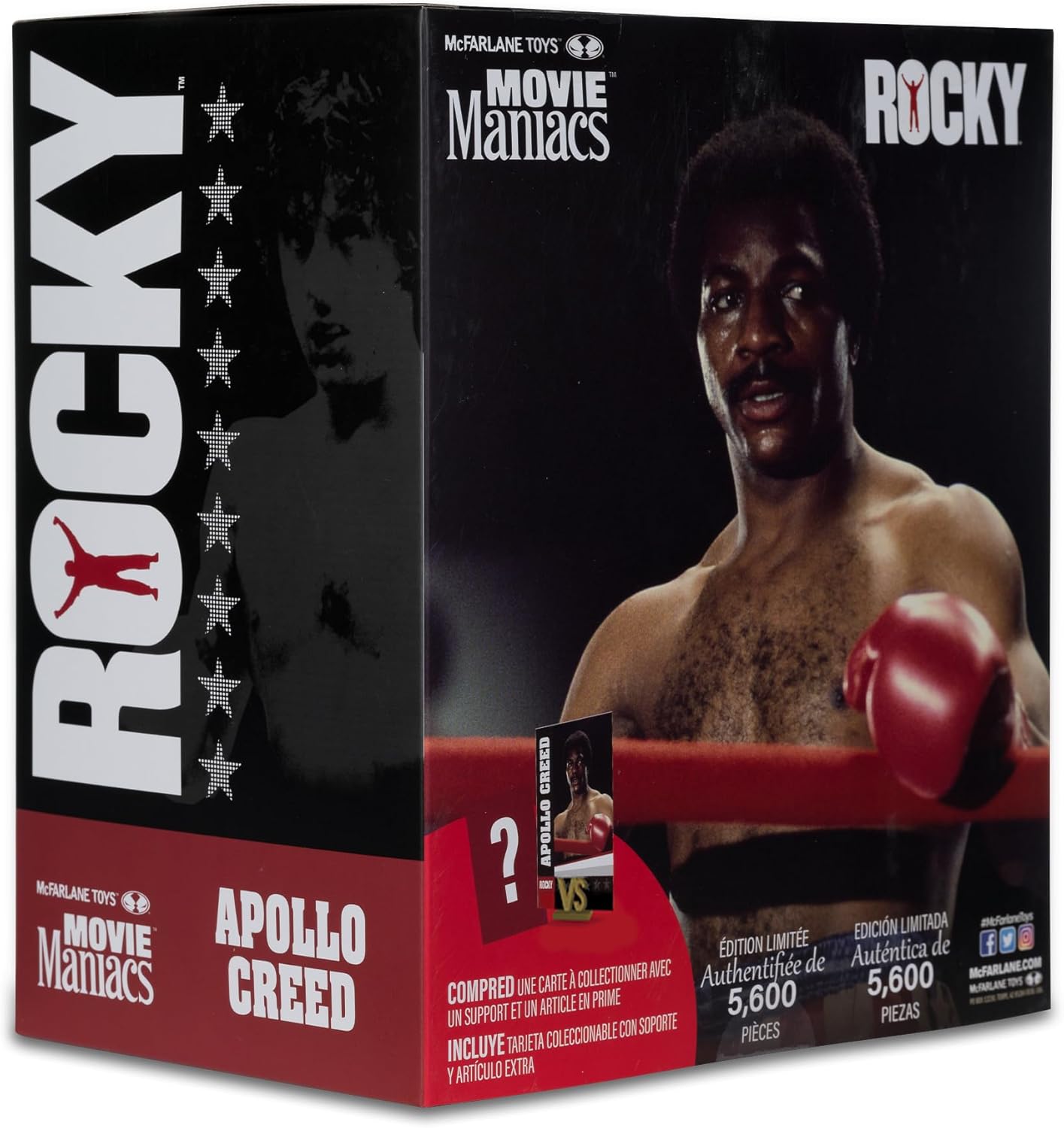 McFarlane Toys Movie Maniacs, Rocky (1976) Apollo Comoros Ubuy