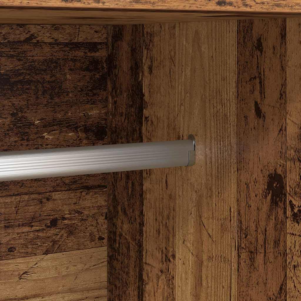 vidaXL Guardaroba Legno Vecchio 82,5 x 51,5 x 180 cm Legno Multistrato, Armadio alla Moda, Design Rustico, Spazio Ampio, Organizer per Vestiti, Decorazione Camera, Soluzione efficiente