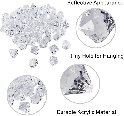 Miniatura 4 de Cristales redondos acrílicos transparentes (imitación de diamante), gemas de tesoro, para esparcir sobre la mesa, llenar jarrones, eventos, bodas,