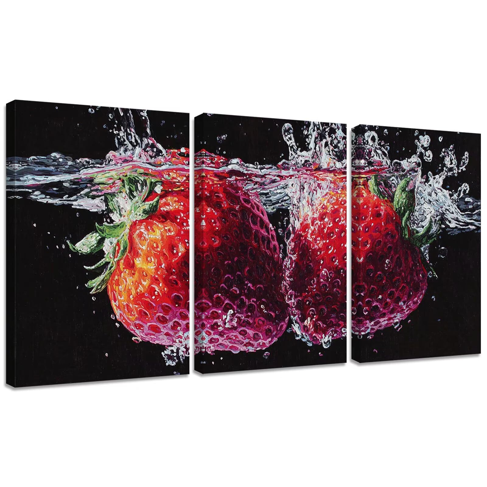 Malarstwo diamentowe owocowe, kompletny zestaw, truskawki, obraz diamentowy, dla dorosłych, okrągły zestaw do haftowania, 50 x 65 cm, kryształowe stras, mozaika krzyżykowa, rzemiosło, dekoracja domu
