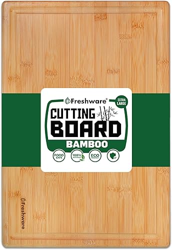 Tabla de cortar de bambĂş para cocina con ranura para jugos Extragrande Tabla de cortar de madera para cortar carne, verduras, frutas, queso, bandeja Tabla de cortar de bambĂş para cocina con ranura para jugos Extragrande Tabla de cortar de madera para cortar carne, verduras, frutas, queso, bandeja