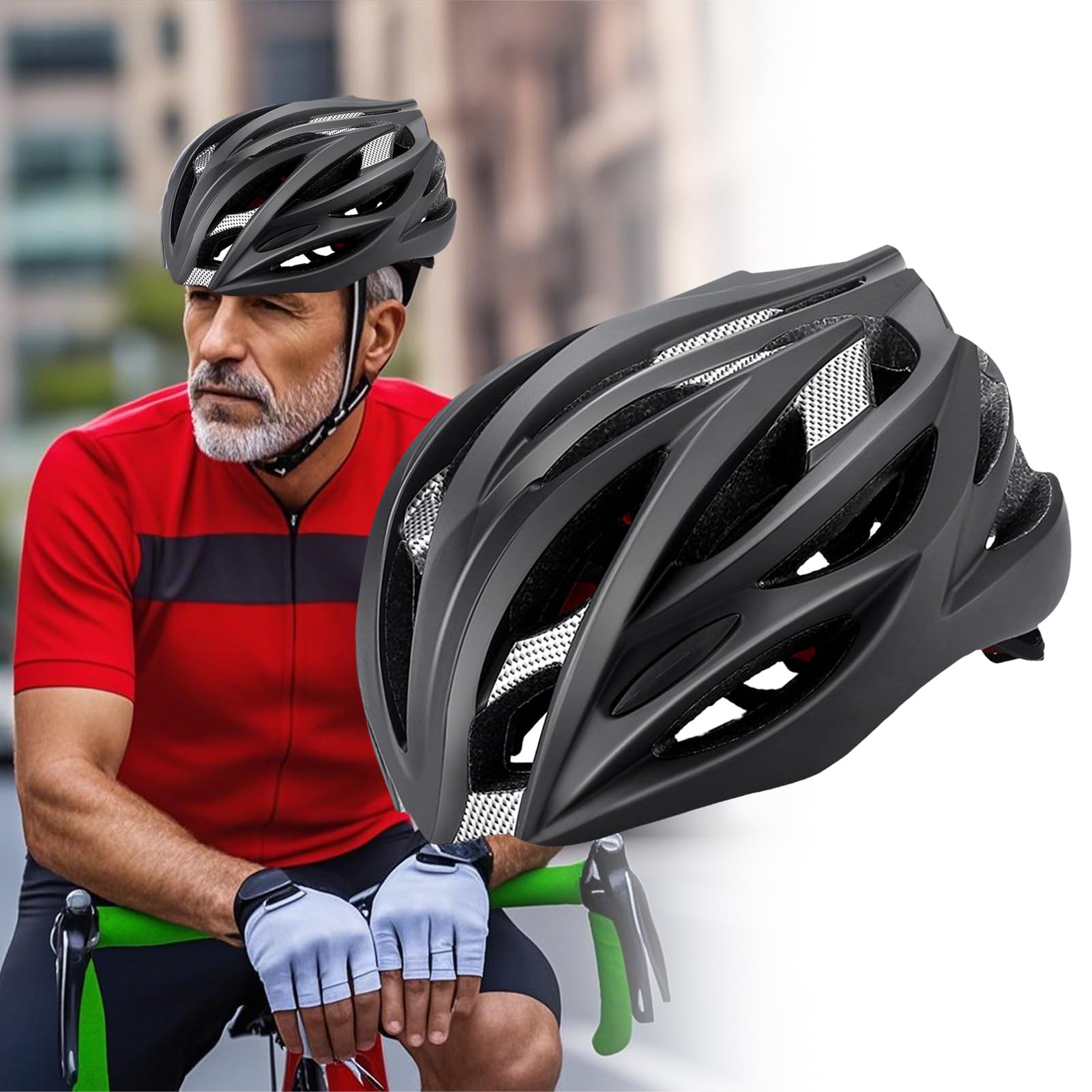 Casco da bici anti-umidità antiurto Accessori ciclismo | Casco da bici per adulti per viaggi all'aperto su strada